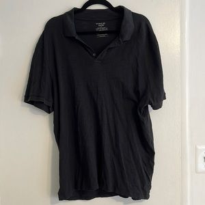 Vince Men’s XL Black Polo Short Sleeve Shirt Cotton